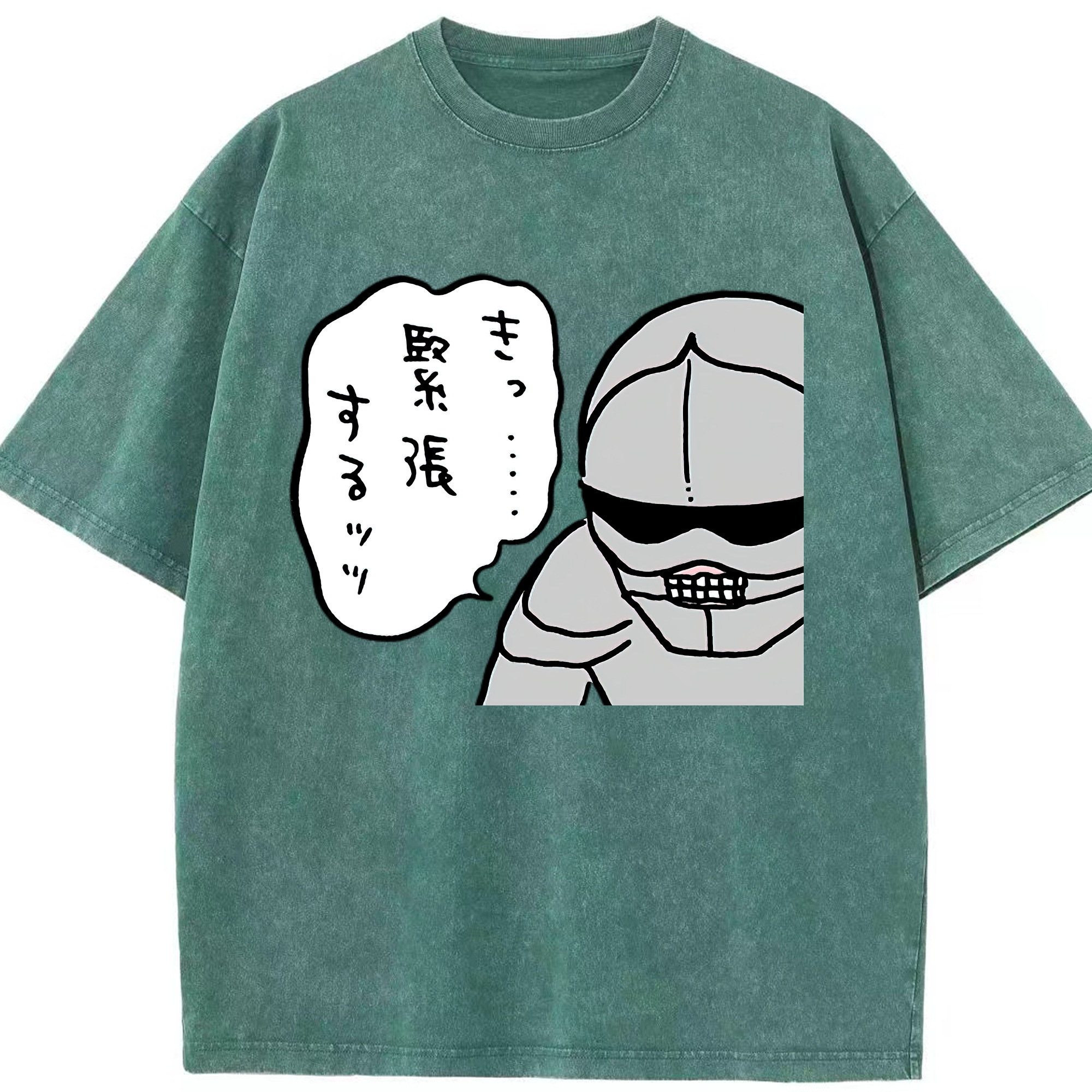 （画像用） ちいかわ 労働の鎧さん Chii-kawa Mr. Armor of Labor 綿100% ヴィンテージ風 半袖Tシャツ（フロントプリント）